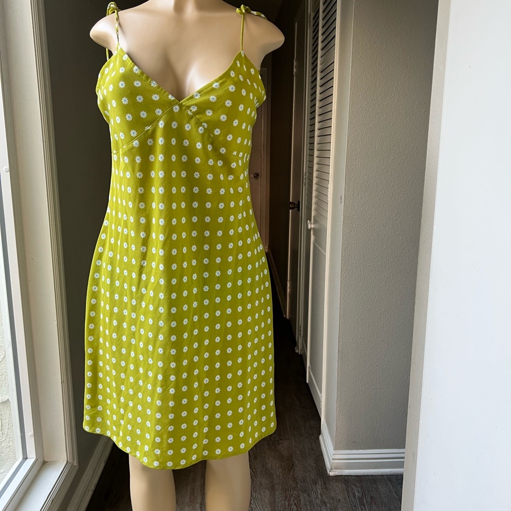 Levi's Green and White Polka Dot Maxi Dress